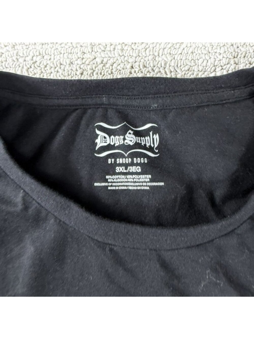 Dogg Supply Snoop Dogg Large Logo T-shirt Black Men’s Size 3XL - Picture 3 of 7